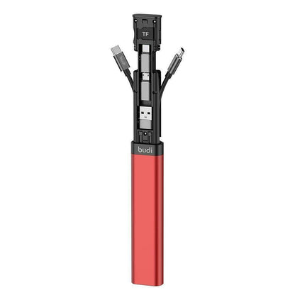 Charging Data Sync Cable Stick Essential Travel Red Budi 9 in 1 Cable FoneFunShop   