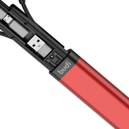 Charging Data Sync Cable Stick Essential Travel Red Budi 9 in 1 Cable FoneFunShop   