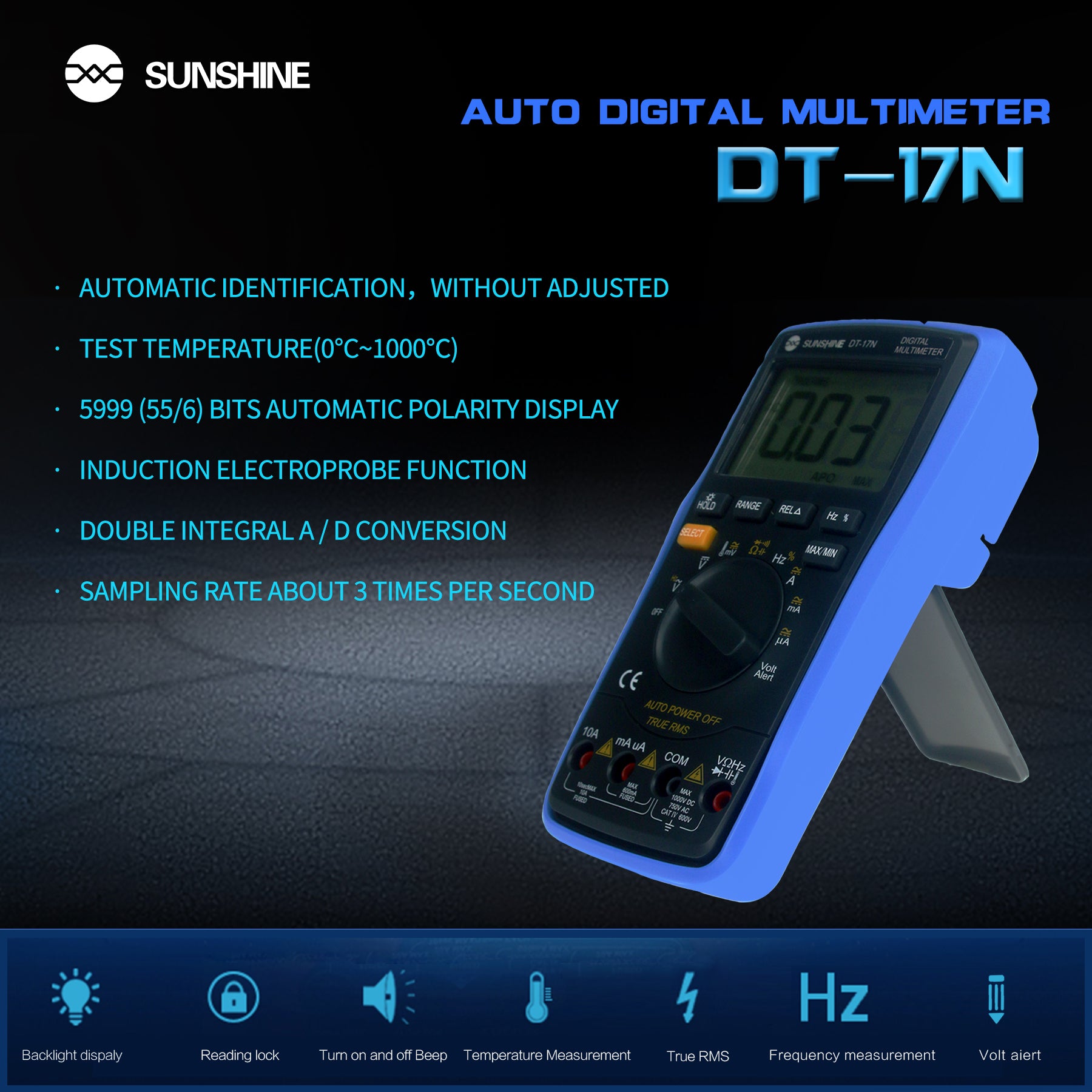 Sunshine DT17N Digital Multimeter For Phone Repair Digitizer FoneFunShop   