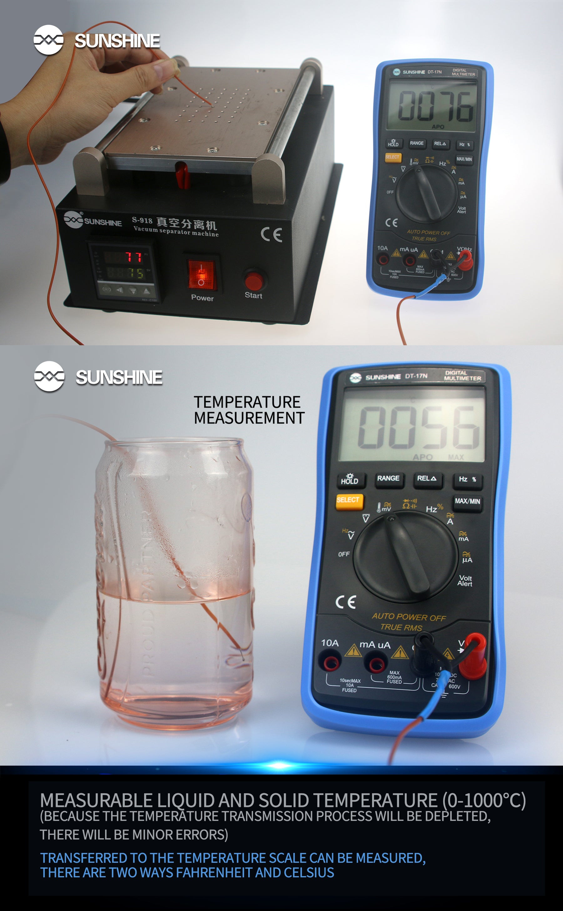 Sunshine DT17N Digital Multimeter For Phone Repair Digitizer FoneFunShop   