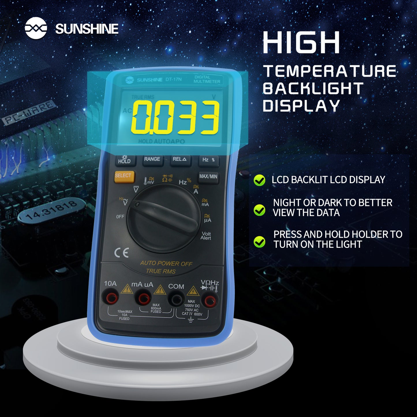 Sunshine DT17N Digital Multimeter For Phone Repair Digitizer FoneFunShop   