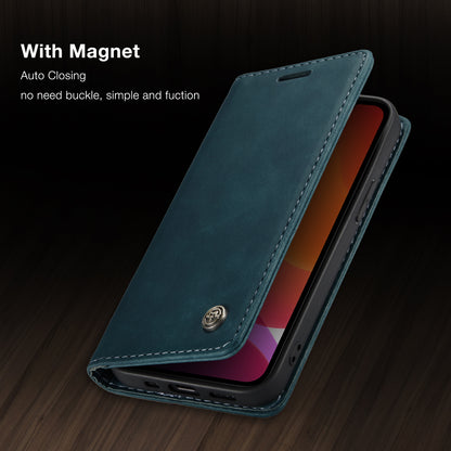 Flip Case For iPhone 13 Pro Wallet in Teal Handmade Leather Magnetic Folio Flip Case Cover FoneFunShop   