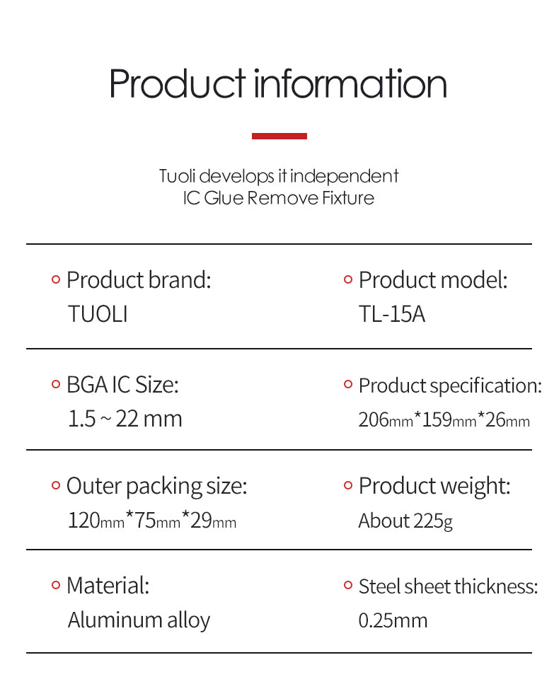 Glue Degumming Cleaning Station Tuoli TL 15A High Precision IC Chip BGA Tin ic Chip FoneFunShop   