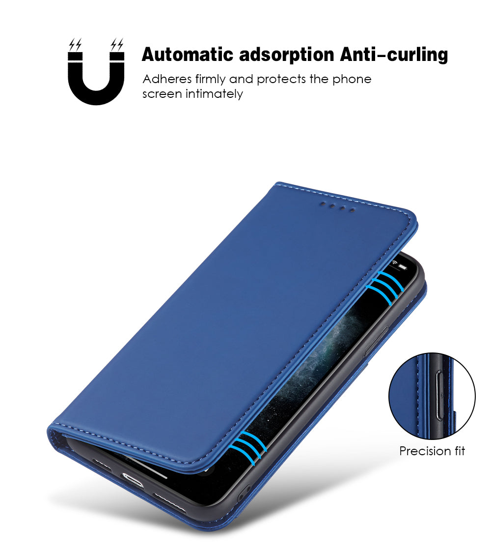 Case For iPhone 12 12 Pro 6.1 Blue Luxury PU Leather Wallet Flip Card Cover Case Cover FoneFunShop   