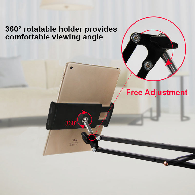 Stand Mount For Phone Tablet 360 Adjustable Long Arm Holder Bracket  FoneFunShop   