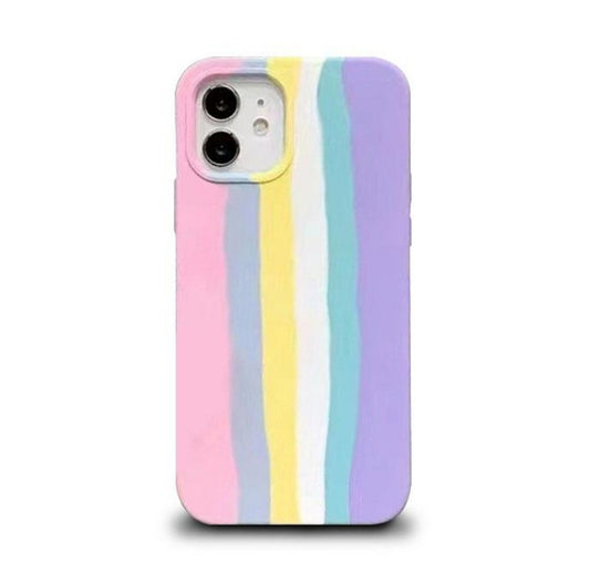 Case For iPhone 13 Pro Max Rainbow Brighton Rock Liquid Silicone Case Cover FoneFunShop   