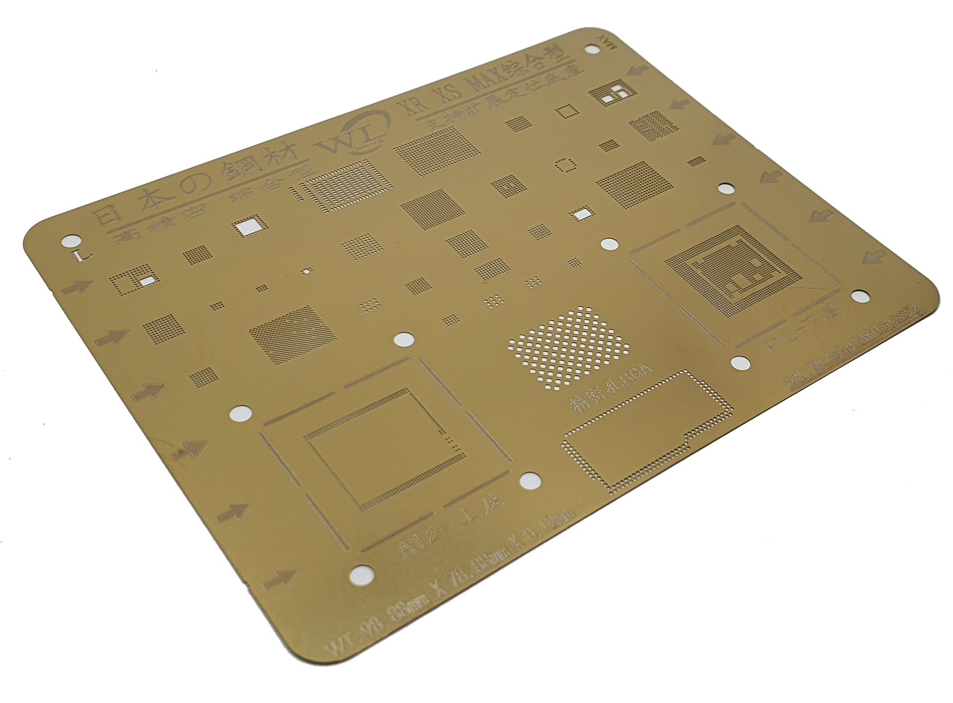 Reballing Stencil For iPhone XR XS Max WL Gold Stencil FoneFunShop   