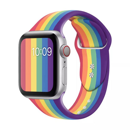 Sport Strap For Apple Watch 42mm 44mm Gay Pride Rainbow Series 5 4 3 2  FoneFunShop   