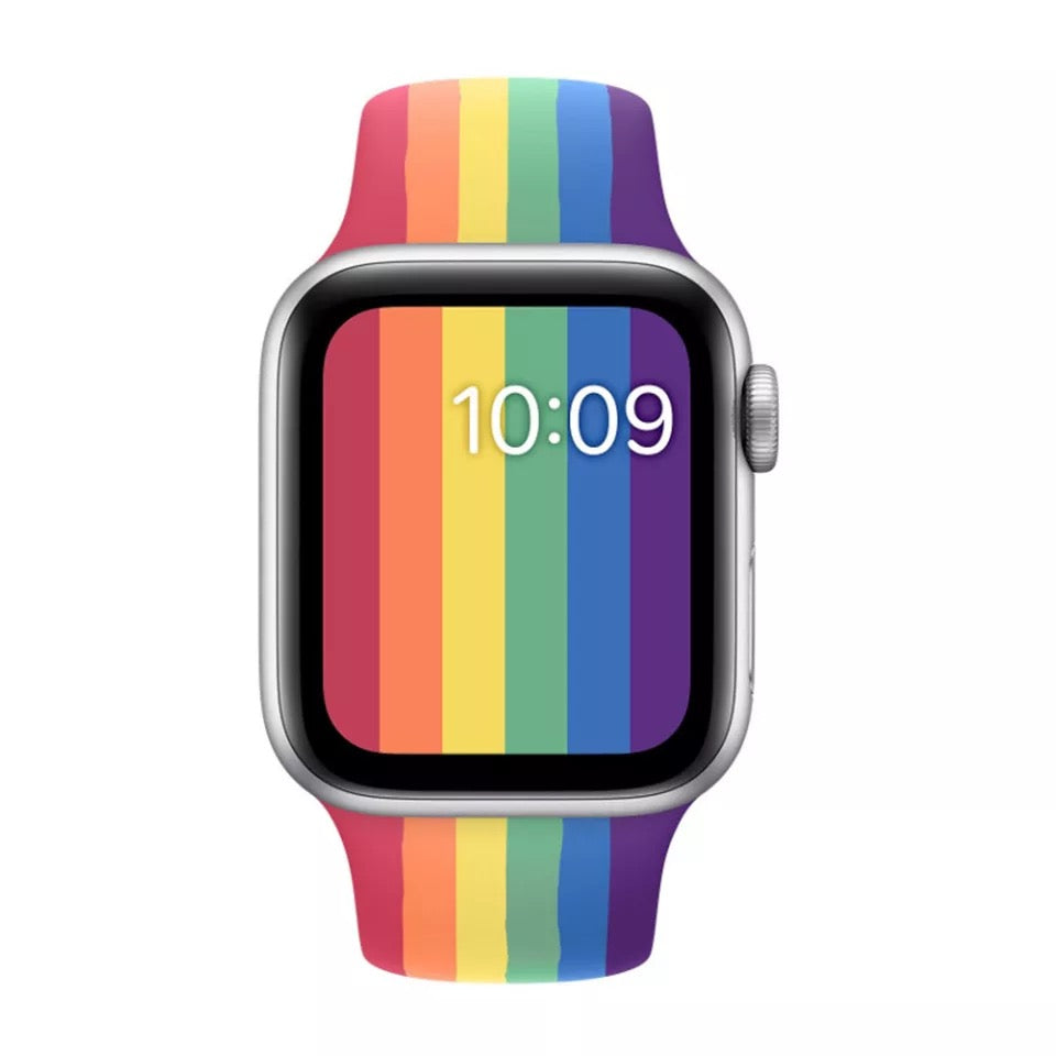 Sport Strap For Apple Watch 42mm 44mm Gay Pride Rainbow Series 5 4 3 2  FoneFunShop   