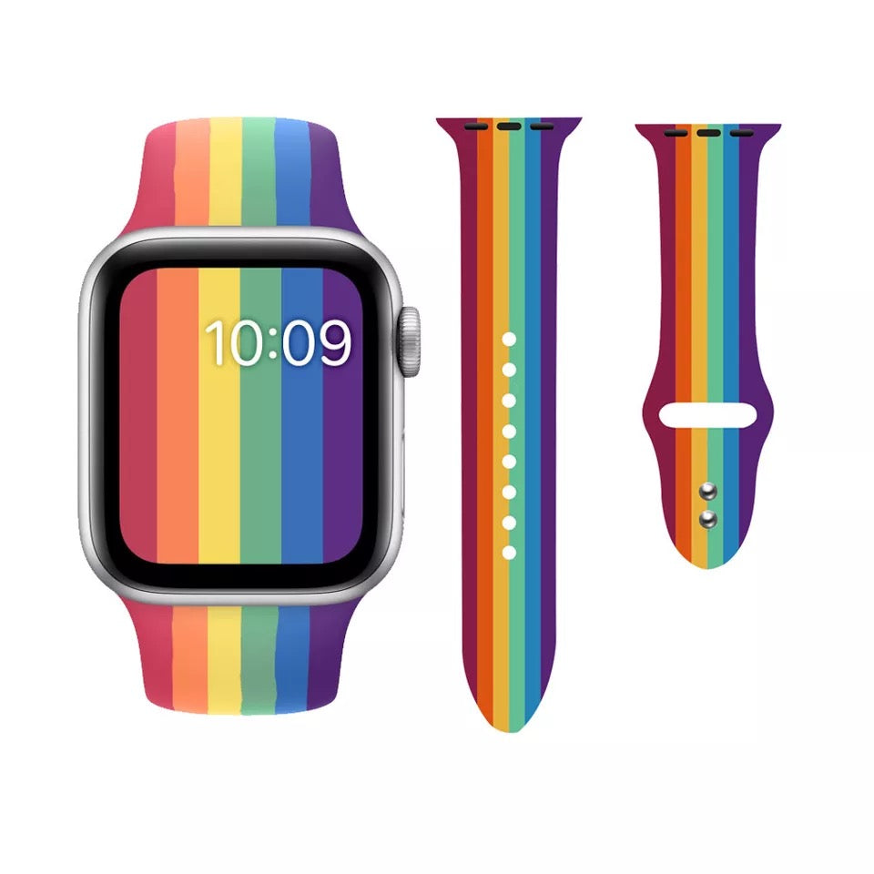 Sport Strap For Apple Watch 42mm 44mm Gay Pride Rainbow Series 5 4 3 2  FoneFunShop   