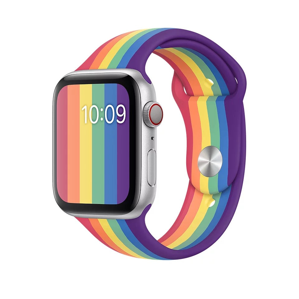 Sport Strap For Apple Watch 42mm 44mm Gay Pride Rainbow Series 5 4 3 2  FoneFunShop   