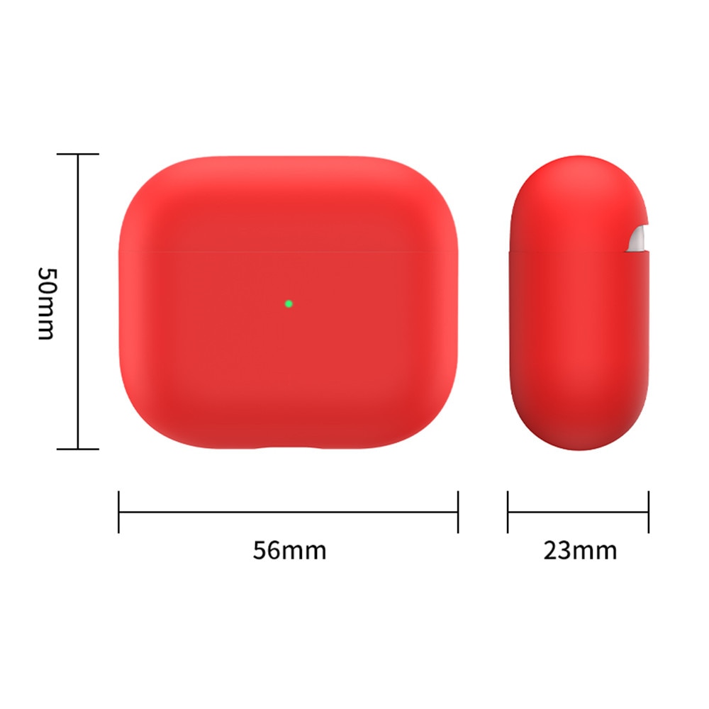 Case For Apple Airpod 3 Silicone Cover Skin in Red Earphone Charger Cases UK Case Cover FoneFunShop   