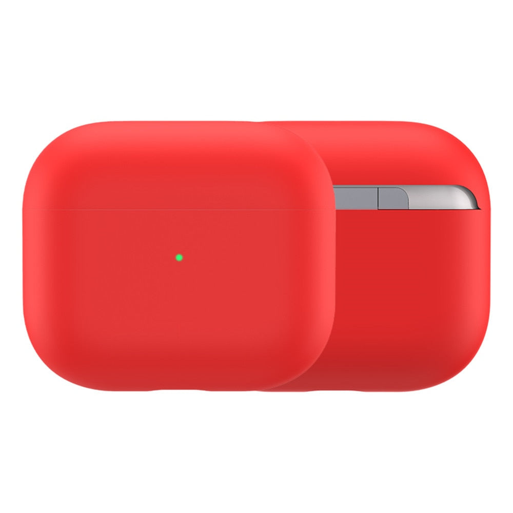 Case For Apple Airpod 3 Silicone Cover Skin in Red Earphone Charger Cases UK Case Cover FoneFunShop   