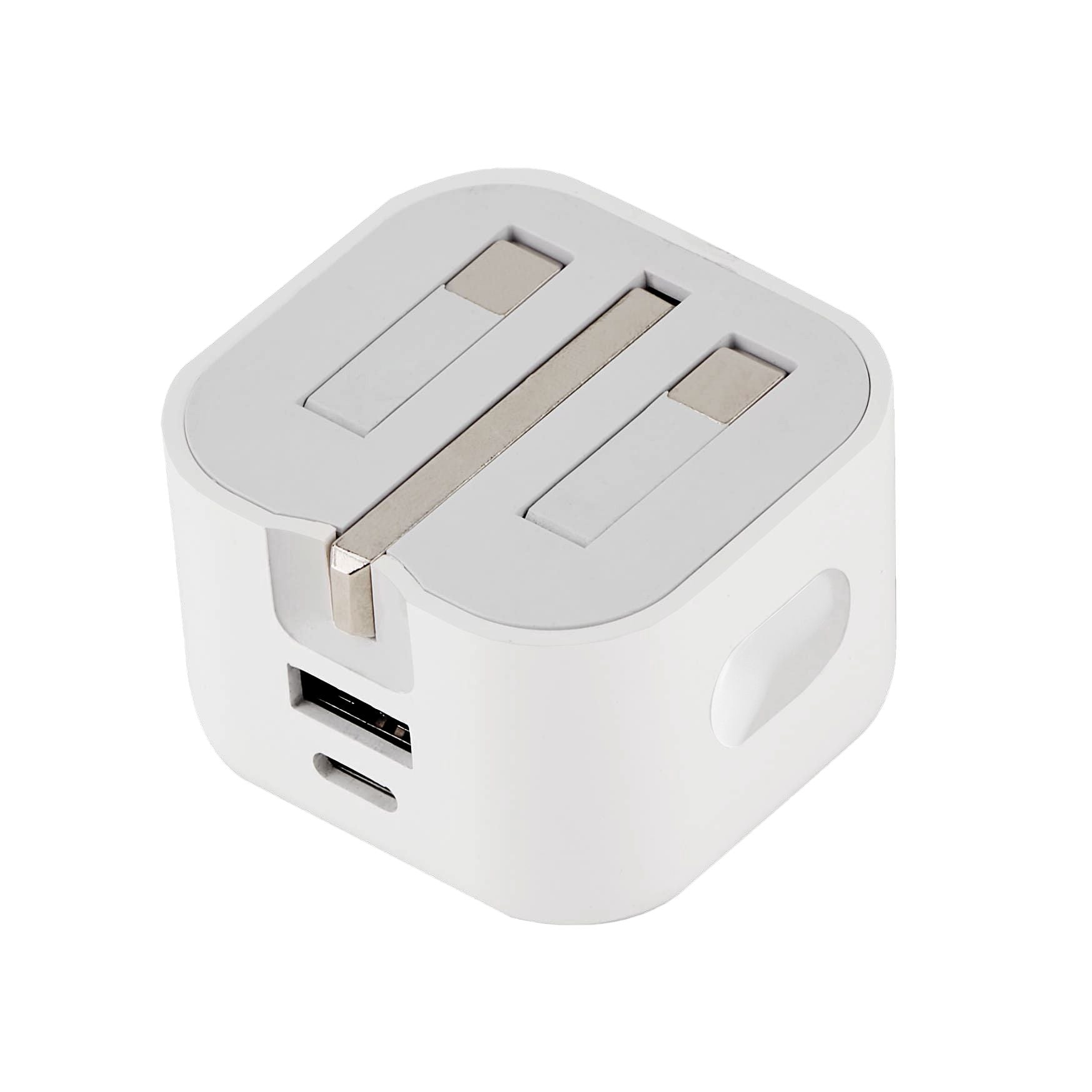 20W Fast Charge Plug Dual USB Port USB-C & USB-A QC3.0 PD20 Budi Power Adapter Budi FoneFunShop   