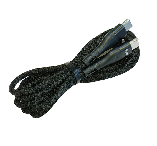 Type C to Type C Ven Dens 1.5m PD 60W USB Aluminium Shell Braided Cable Cable FoneFunShop   