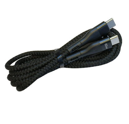 Type C to Type C Ven Dens 1.5m PD 60W USB Aluminium Shell Braided Cable Cable FoneFunShop   