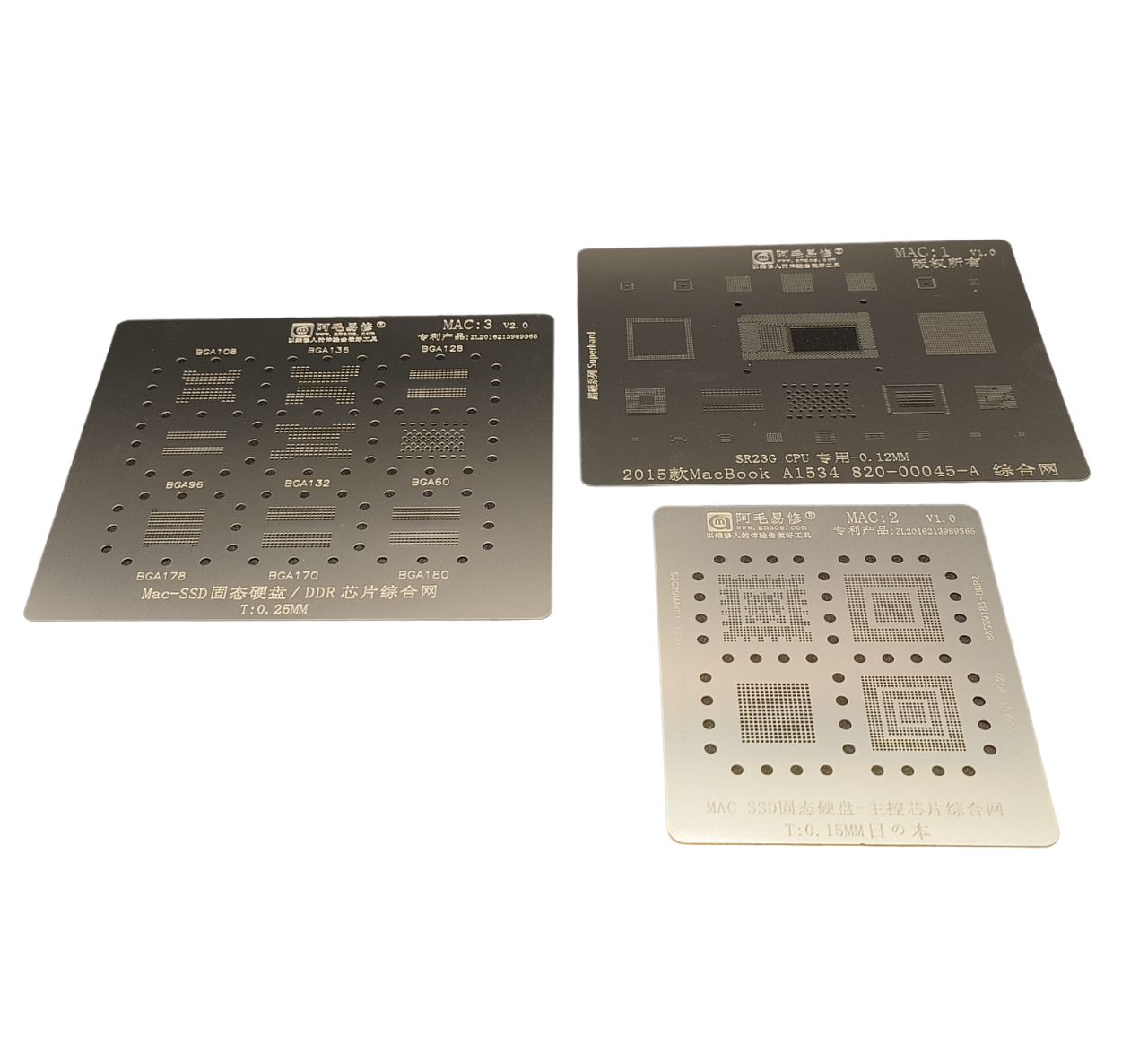 Reballing Stencil For MacBook Motherboards IC and CPU 9 In 1 Stencil FoneFunShop   