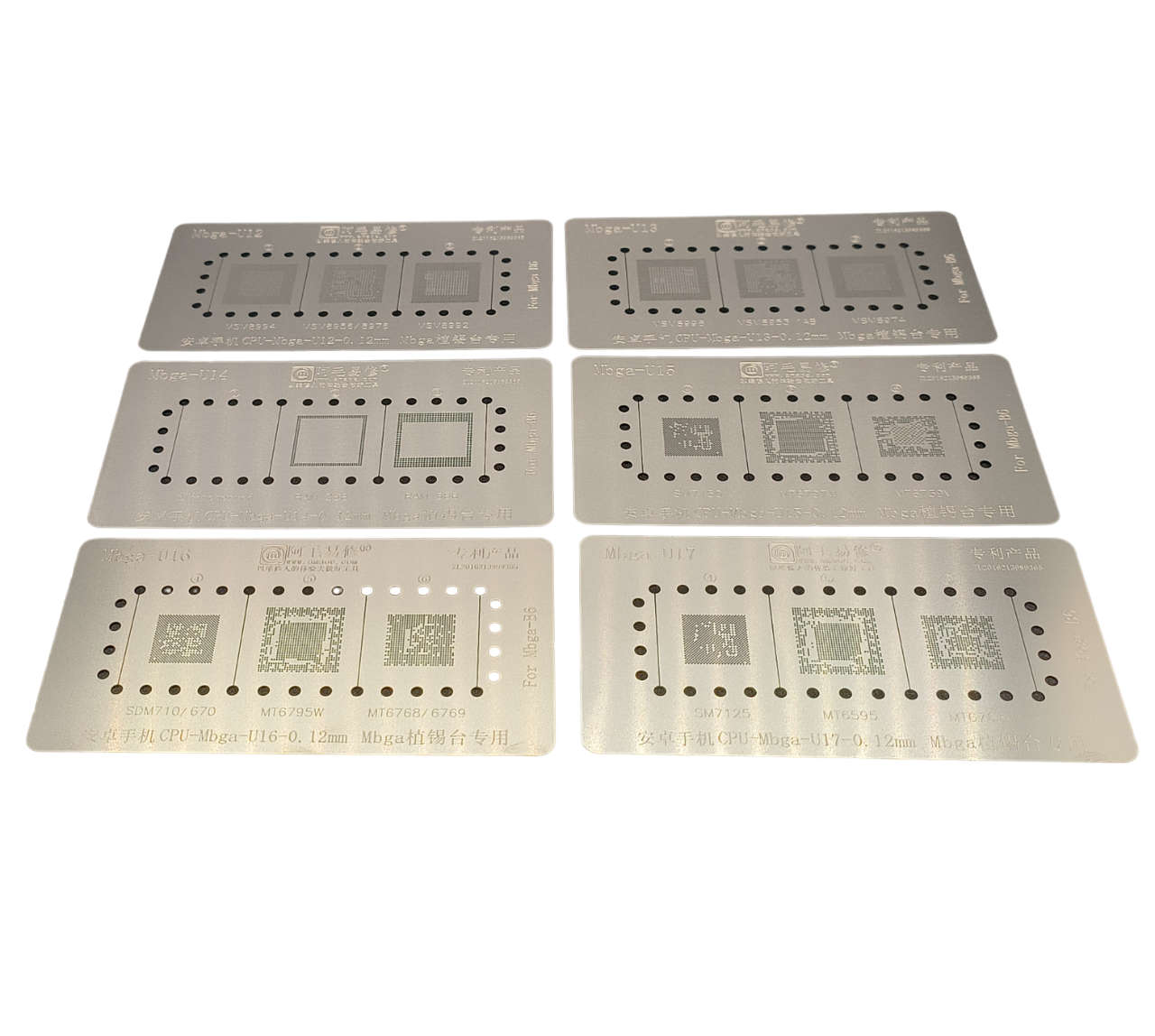 Stencil Set and Fixtures For MTK CPU MBGA 10 In 1 Stencil FoneFunShop   