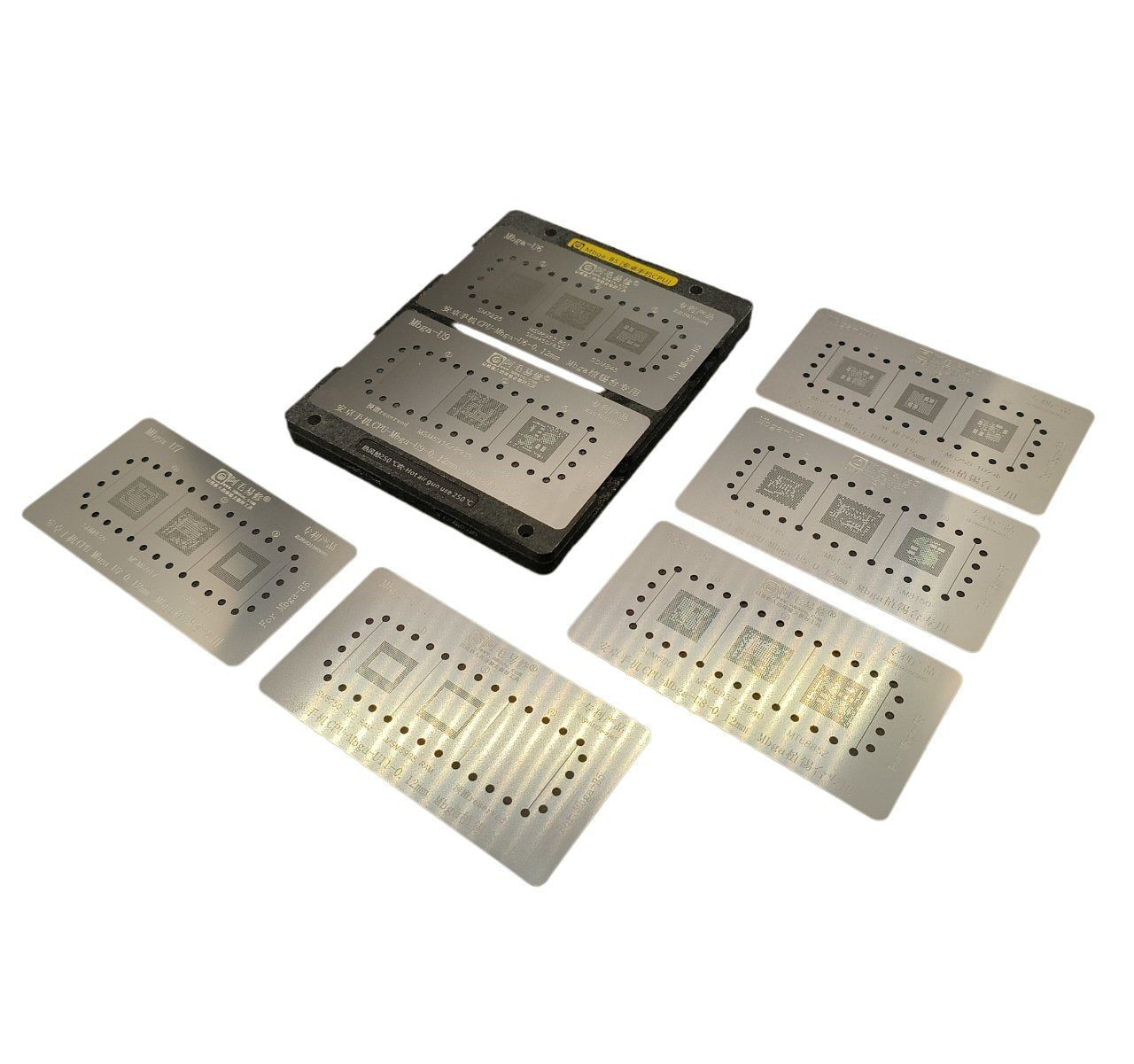 Stencil Set and Fixtures For Qualcomm CPU MBGA 9 In 1 Stencil FoneFunShop   