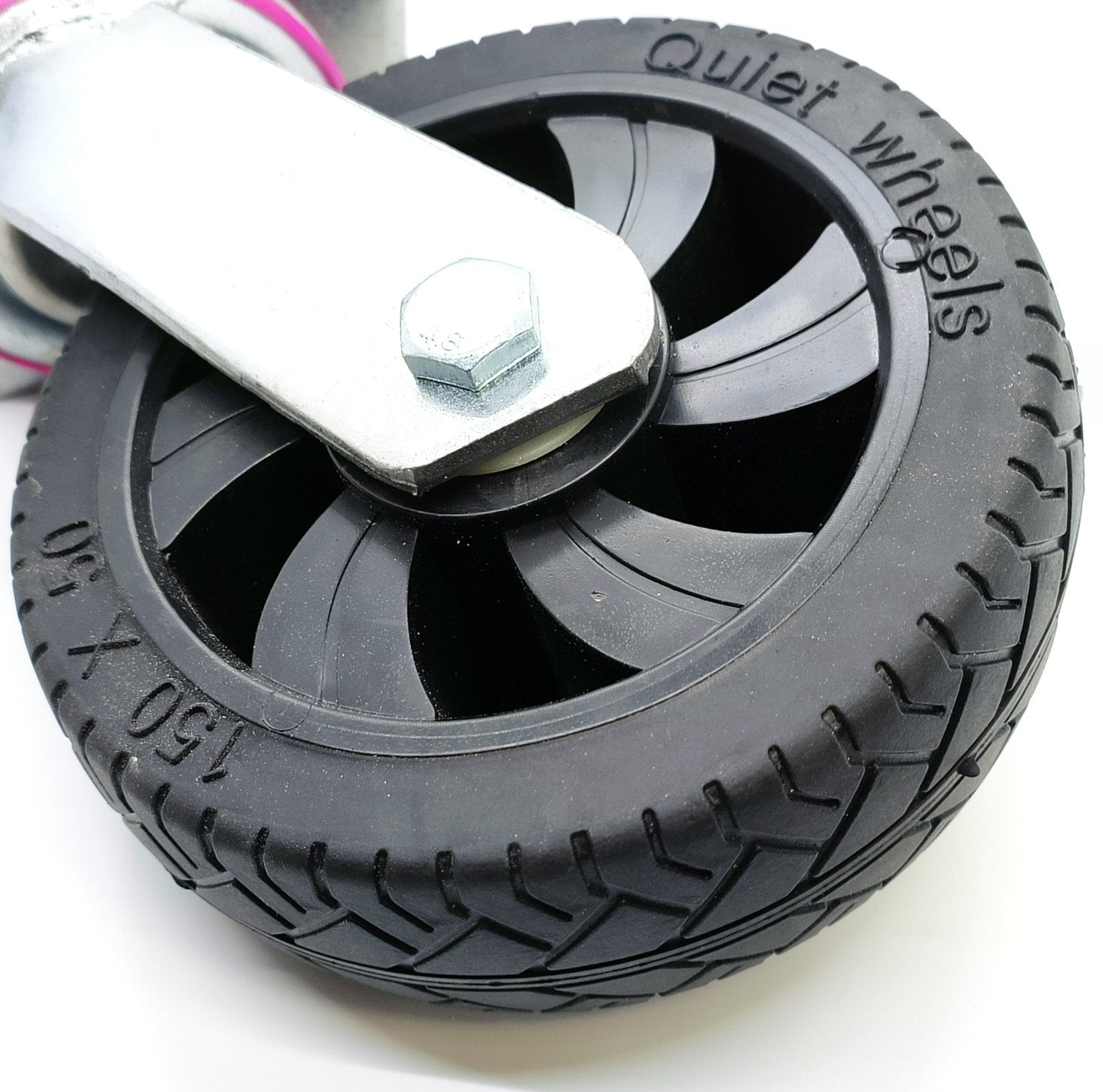 6 Inch 150mm Heavy Duty Rubber Swivel Castor Wheel For Trolley Dolly Caster Wheel FoneFunShop   