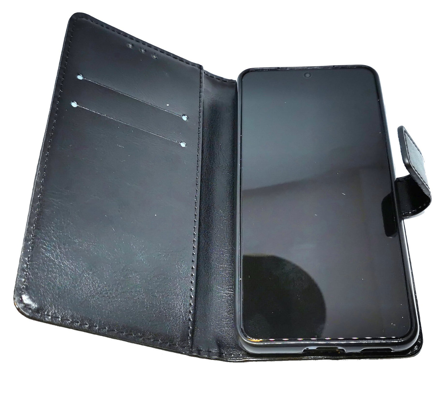 Case For Samsung S21 Ultra S30 Ultra PU Leather Flip Wallet Black Case Cover FoneFunShop   