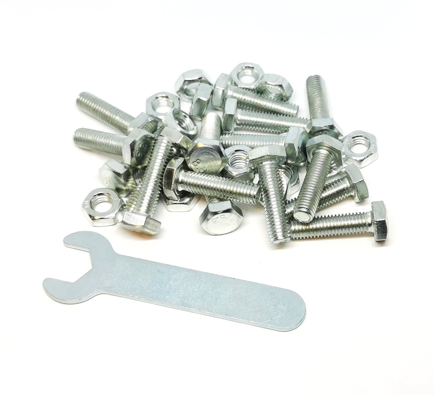 Steel Nut Bolt 8.8mm Diameter 3.5cm Long With Spanner Pack of 16  FoneFunShop   