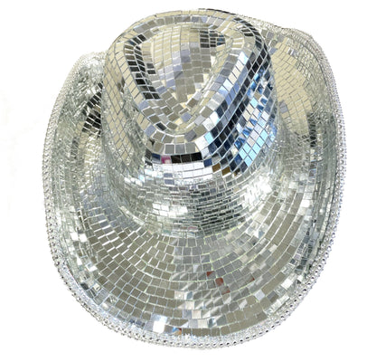 Cowboy Hat Mirror Disco Ball Festival Party Glamour Style Hat FoneFunShop   