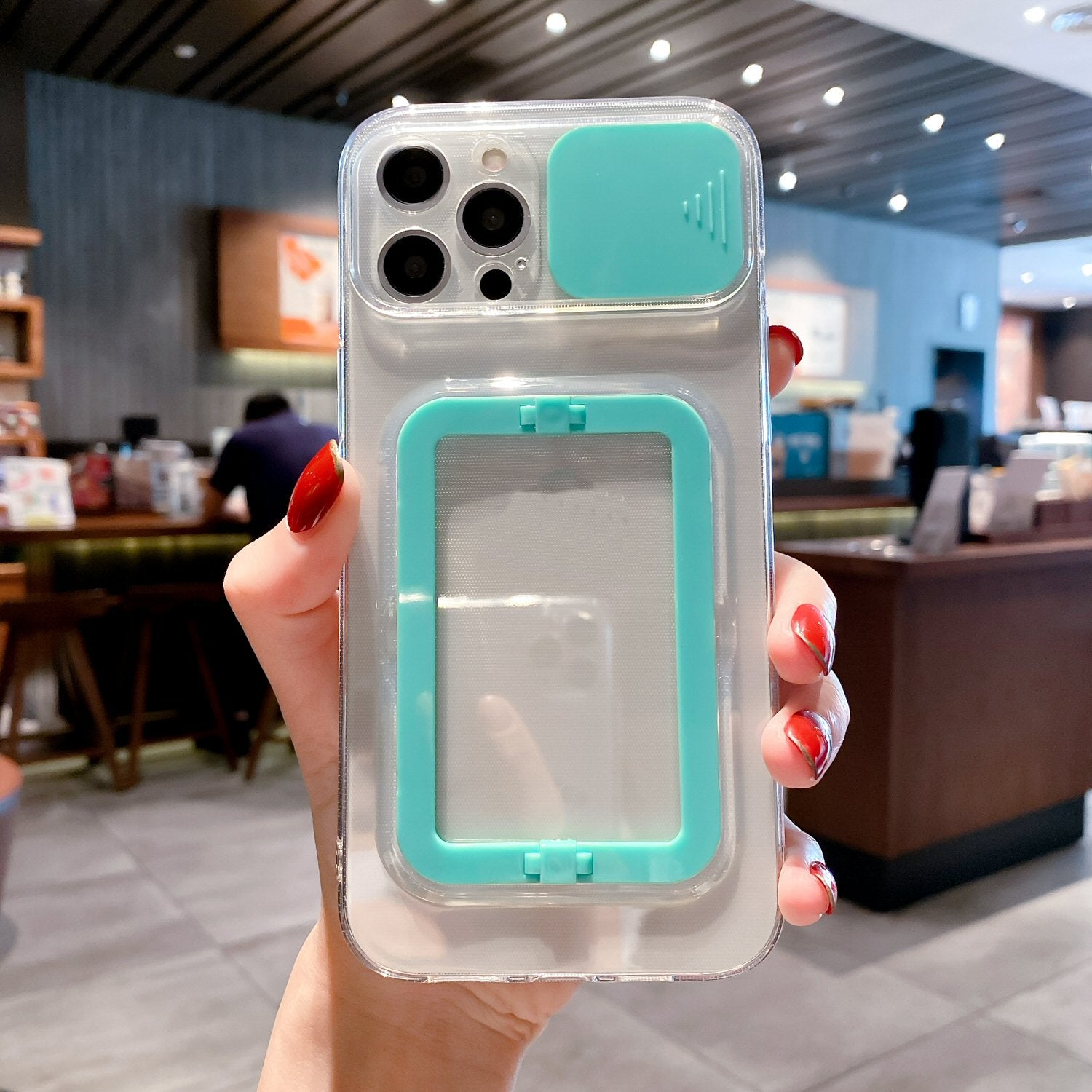 Case Soft TPU For iPhone 13 Pro in Green With Camera Lens Protection Camera FoneFunShop   