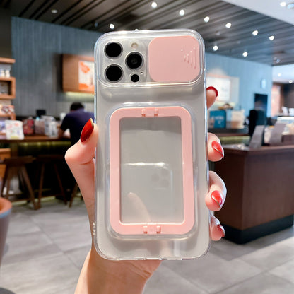 Case For iPhone 13 Mini in Pink Camera Lens Protection Case Cover FoneFunShop   