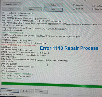 Error 1110 Fix Repair Service For iPhone  FoneFunShop   