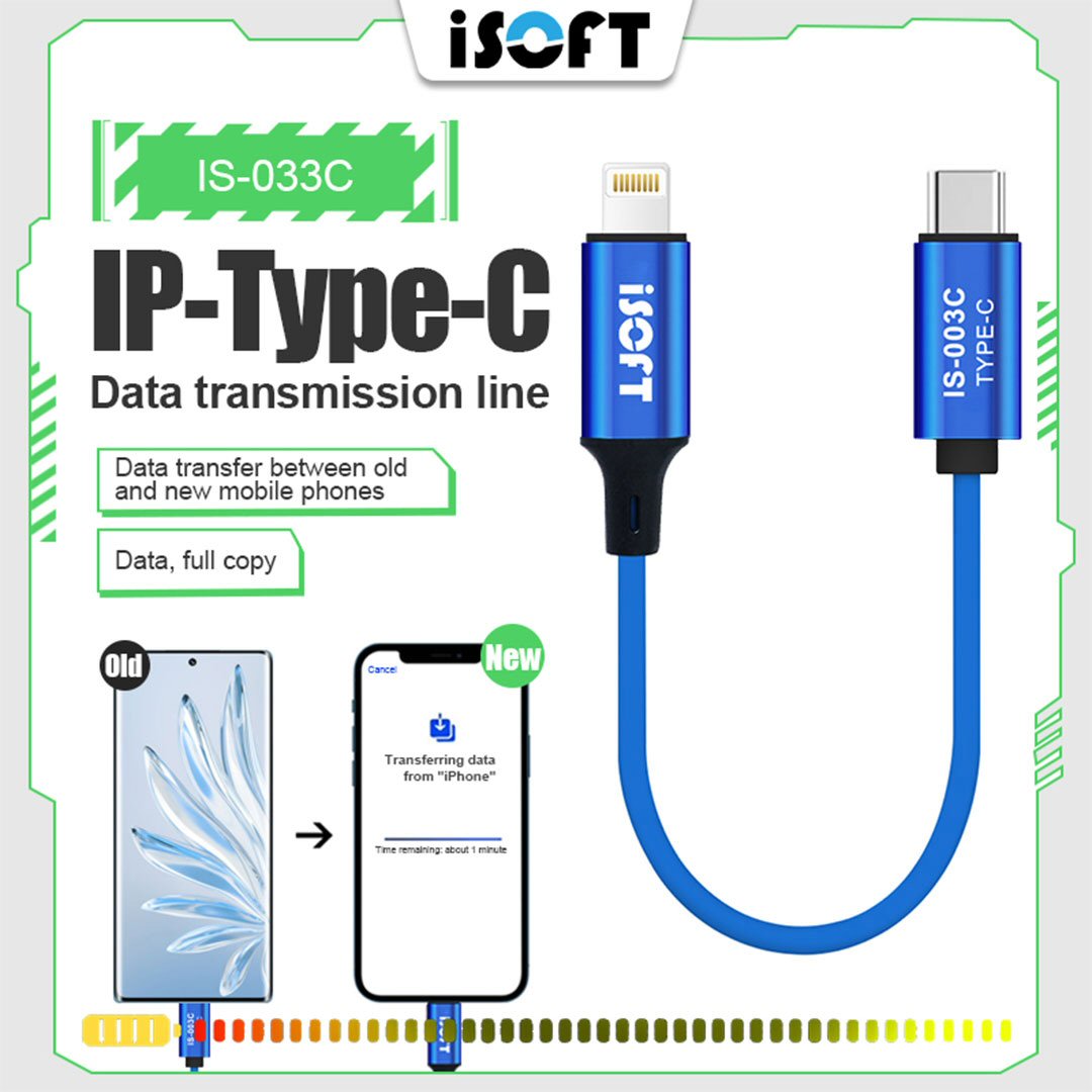 iSoft IS 003C User Data Transfer Cable Transfer Data For Type C to iPhone Cable FoneFunShop   