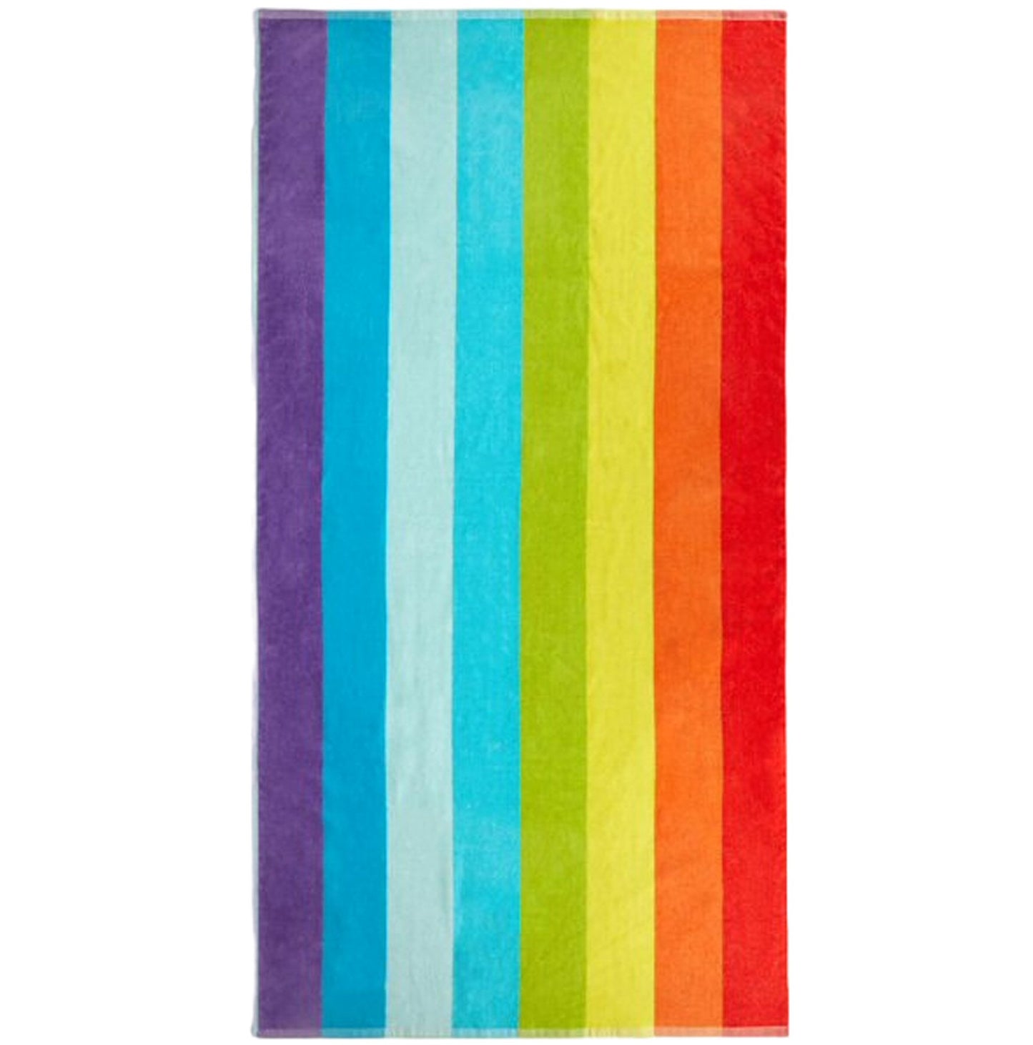 Beach Towel Pride Rainbow Stripe 100% Cotton Towel FoneFunShop   