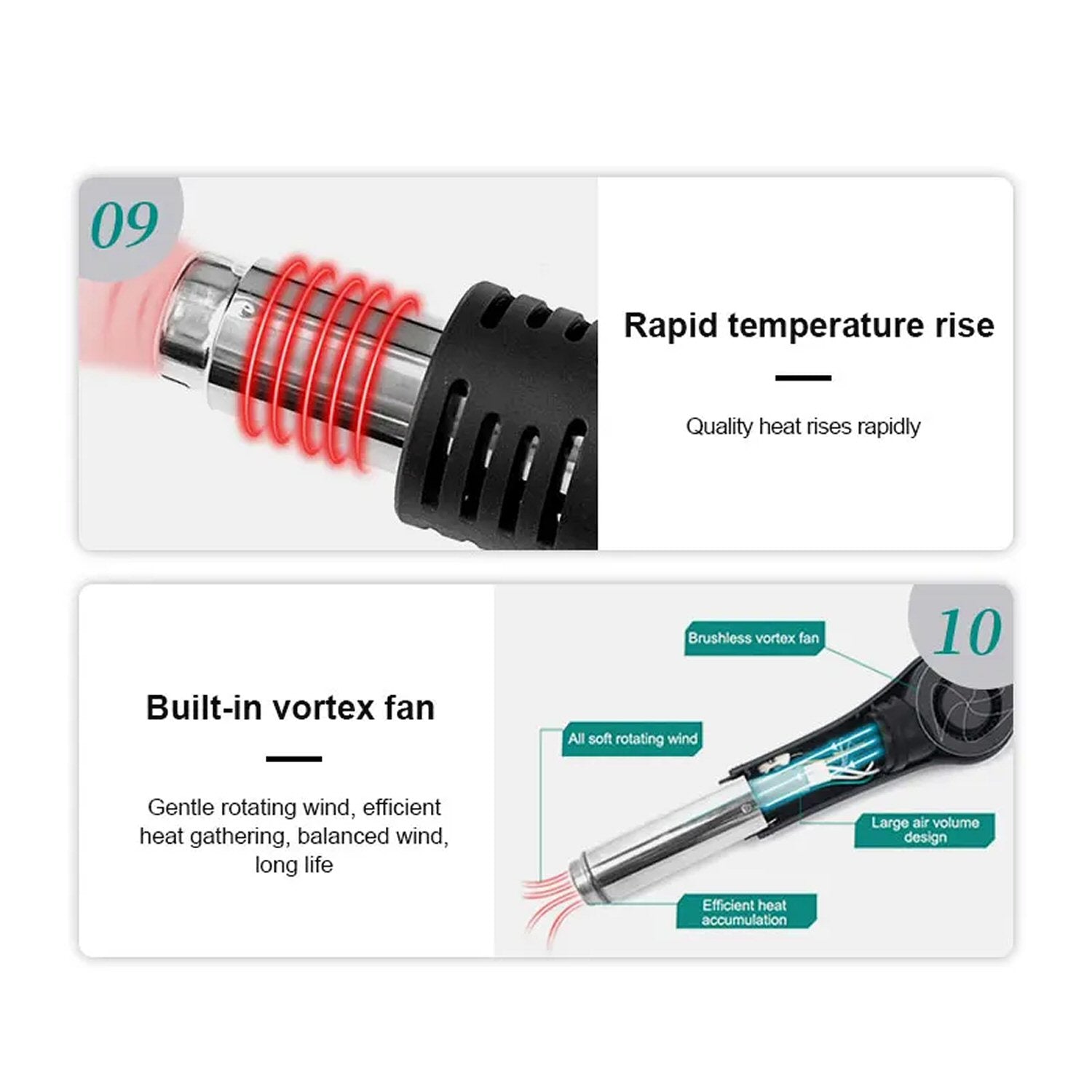 QUICK 2008D+ Desoldering Rework Station Hot Air Gun For Mobile Phone Repair 220V Solder FoneFunShop   