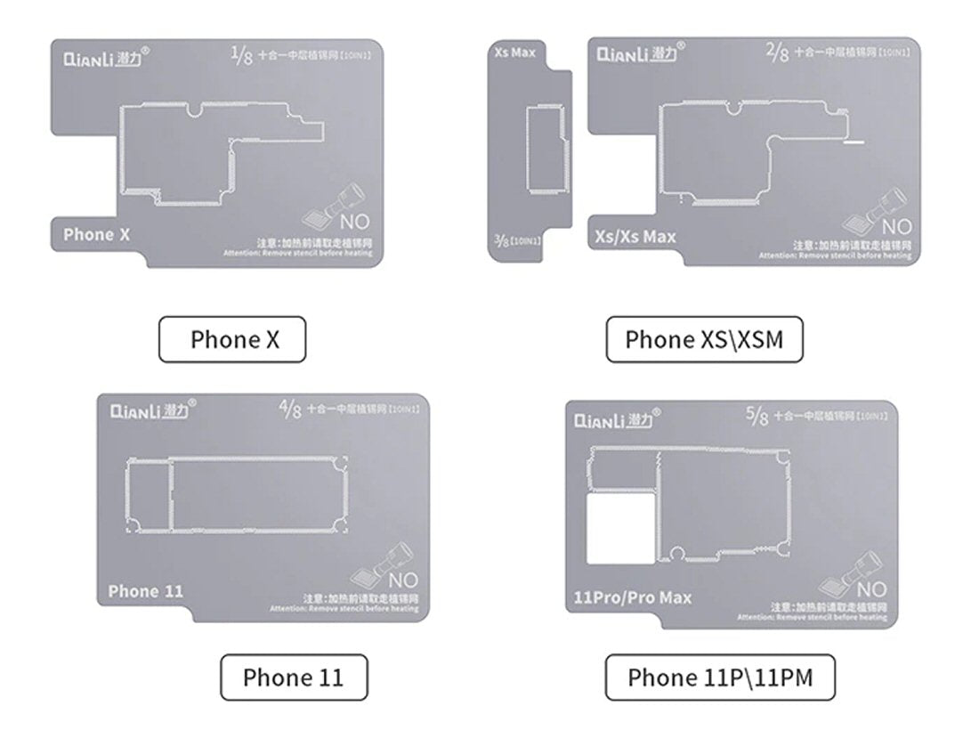 Reballing Station For iPhone X To For iPhone 12 Pro Max QianLi Middle Frame Qianli FoneFunShop   