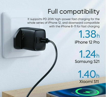 Budi 20W USB C Power Adapter Fast Charging Plug For Smart Phones Budi FoneFunShop   