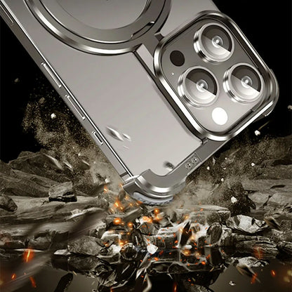 Alloy Corner Pad Camera Protector For iPhone 15 Plus Premium Black Metal Case Cover FoneFunShop   