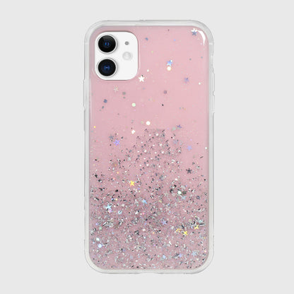 Case For iPhone 11 Switcheasy Pink Starfield Quicksand Style Case Cover FoneFunShop   