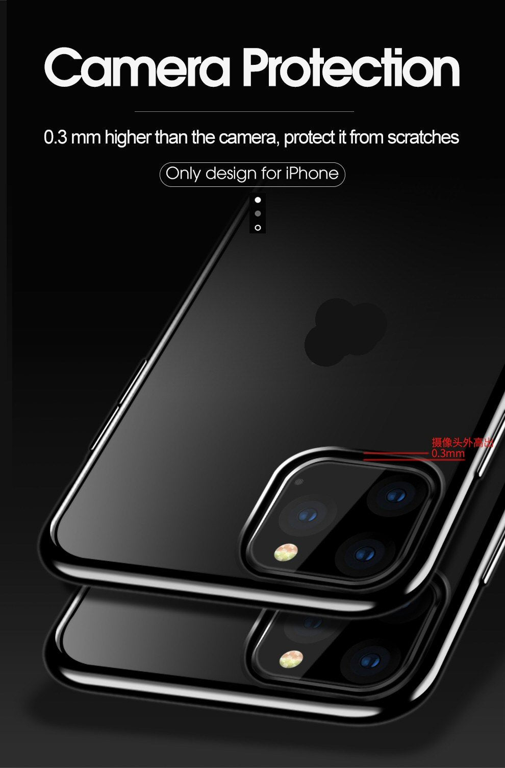 Case For iPhone 11 Pro Max Bulk Pack of 10 X Clear Silicone With Black Edge Case Cover FoneFunShop   