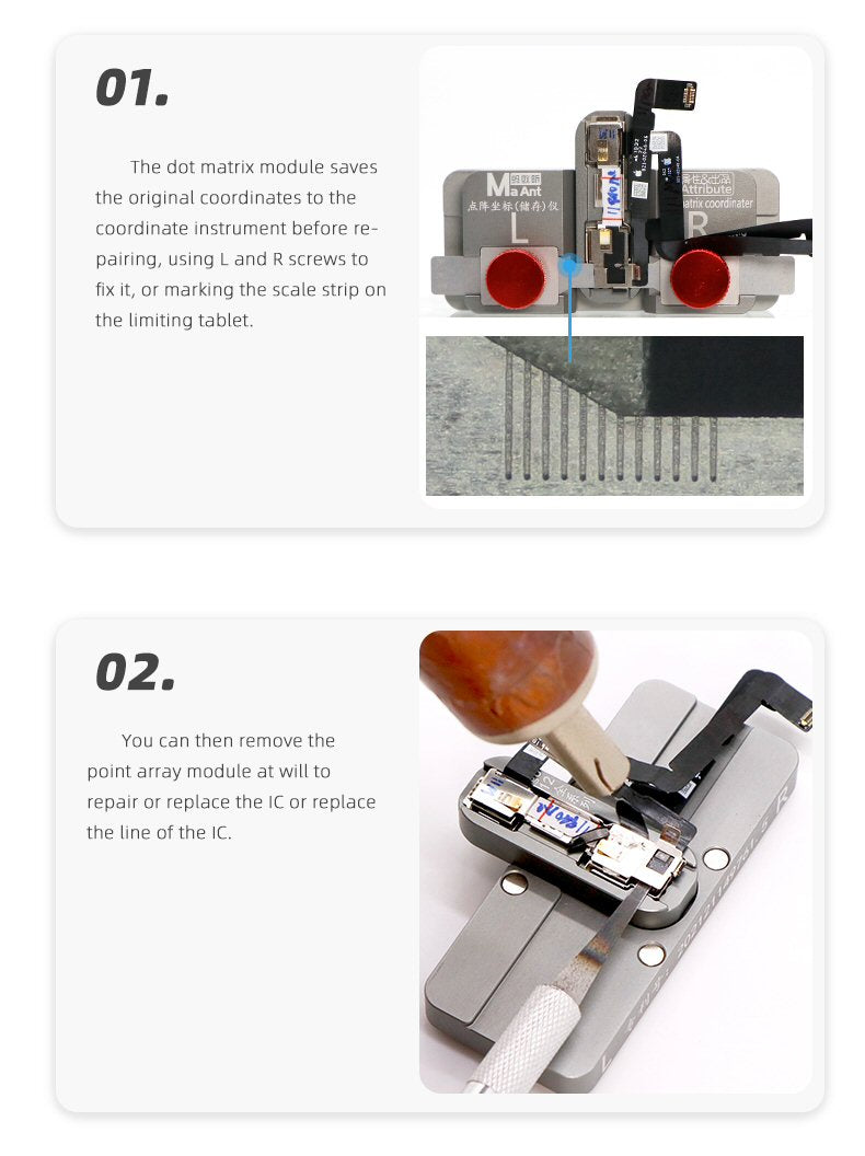 MaAnt Dot Matrix Projector Coordinater Fixing Station For iP13 Series  FoneFunShop   