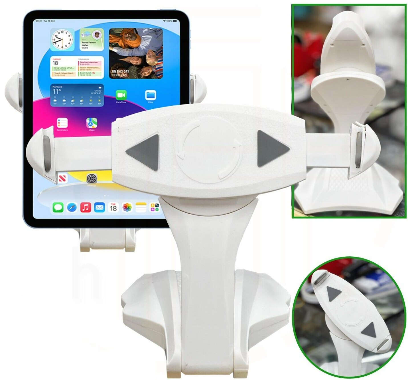 Tablet Desk Top Stand Universal Mount White  FoneFunShop   