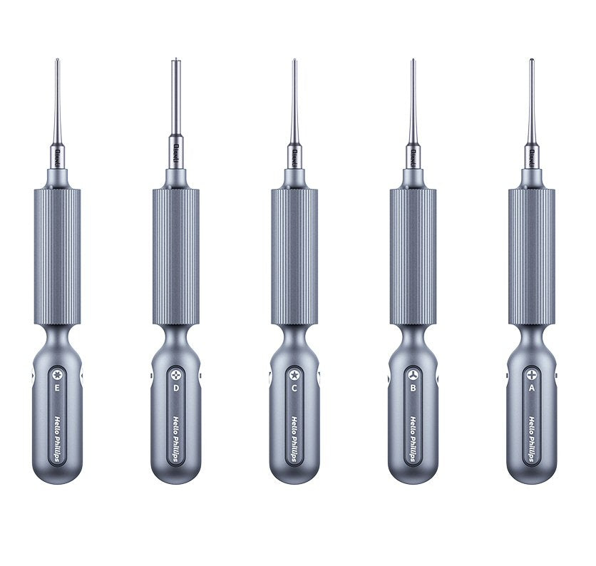 5 Piece Screwdriver Set QianLi Hello 3D Precision Ultra Grip A B C D E Screwdriver FoneFunShop   