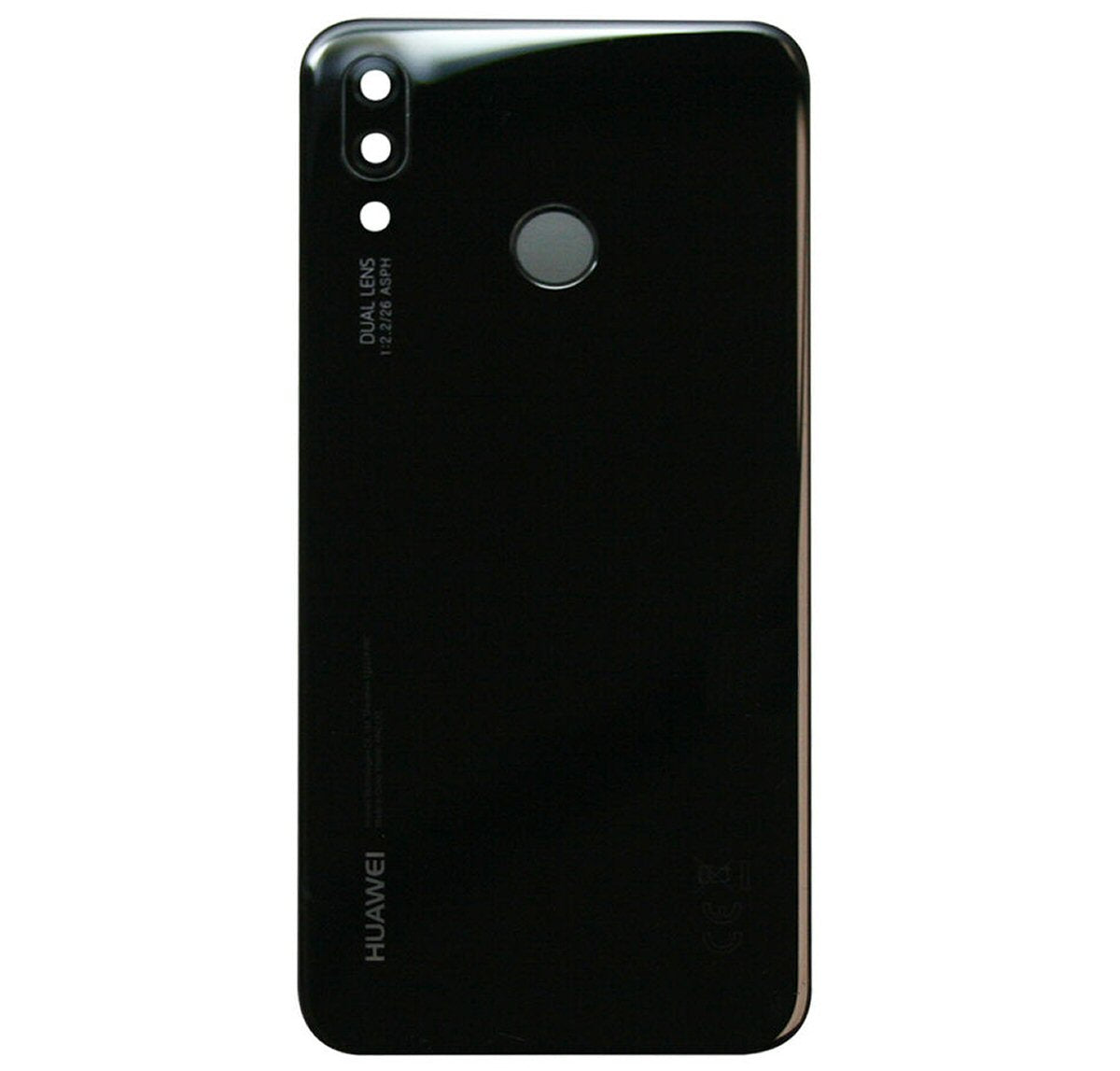 Back Glass For Huawei P20 Lite ANE LX1 Black  FoneFunShop   