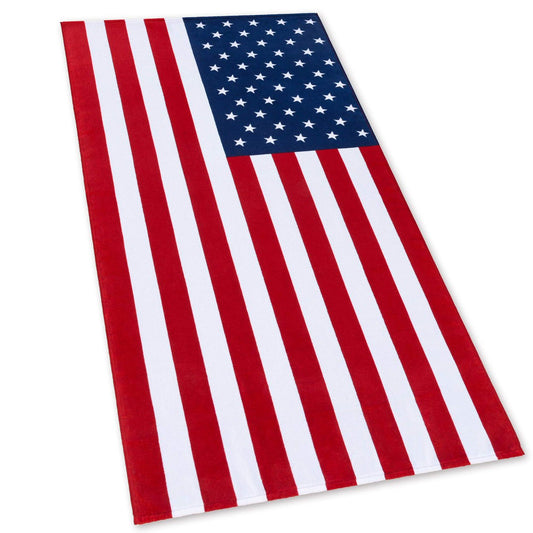 USA Flag Beach Towel 100% Cotton Printed Design Towel FoneFunShop   