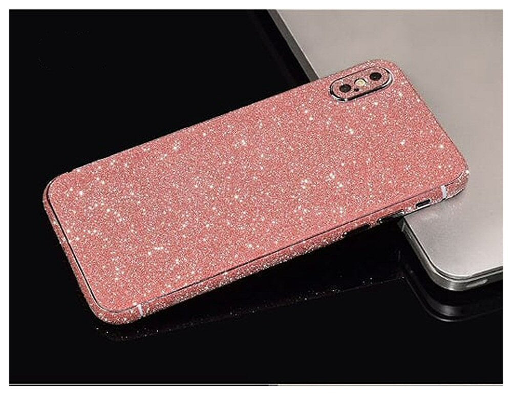 Back Protector For iPhone XS Pink Glitter Bling Rear Protector Protector FoneFunShop   