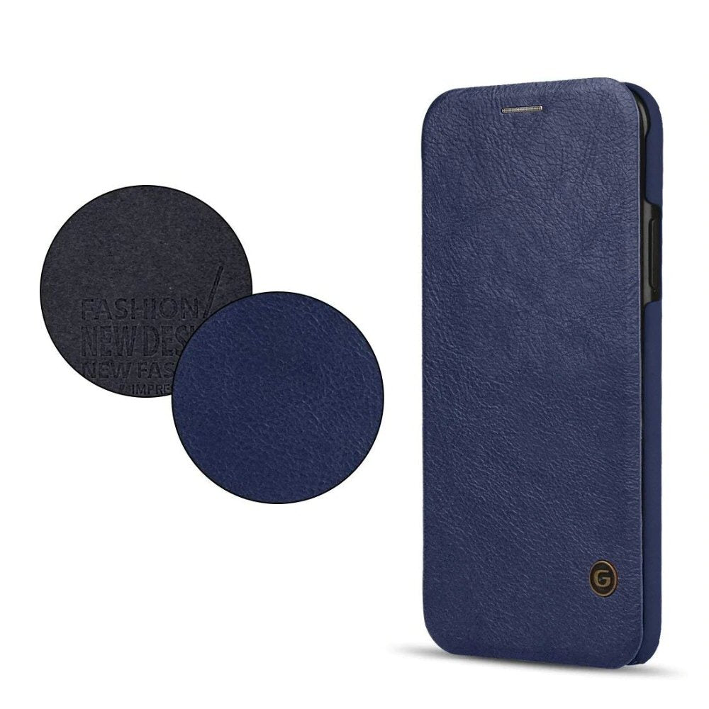 Flip Case For iPhone 6 Plus G Case Business Series PU Leather in Blue Case Cover FoneFunShop   