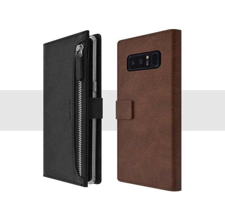 Case For iPhone 12 Mini in Brown Molancano Pouch Zip Case Cover FoneFunShop   