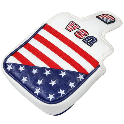 USA Flag Golf Square Mallet Putter Club Cover Headcover Golf Accessorise FoneFunShop   