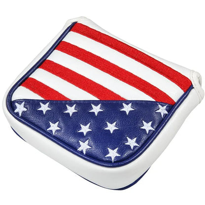 USA Flag Golf Square Mallet Putter Club Cover Headcover Golf Accessorise FoneFunShop   