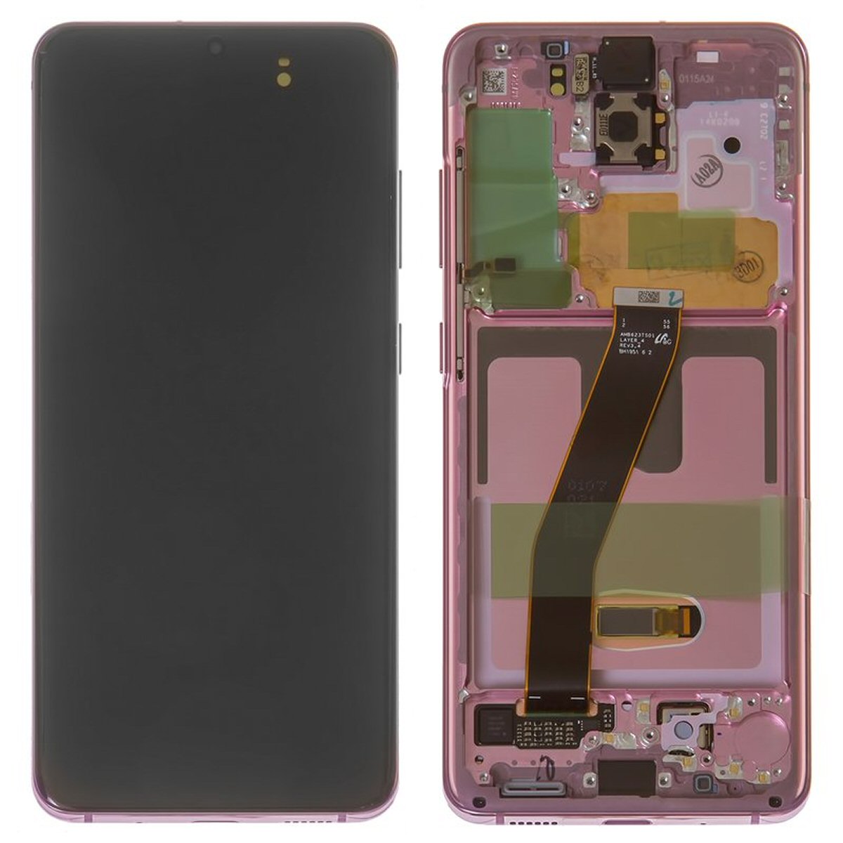 Lcd Screen For Samsung S20 5G G981F and S20 G980F in Pink Screen FoneFunShop   