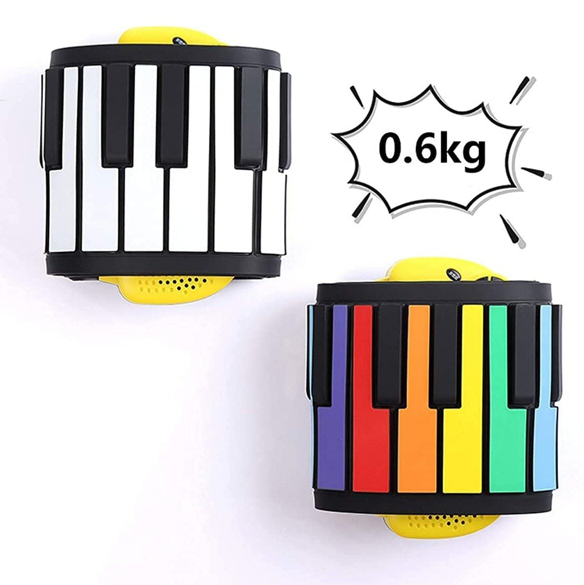 Roll up Piano 49 Key Portable Rainbow Piano FoneFunShop   